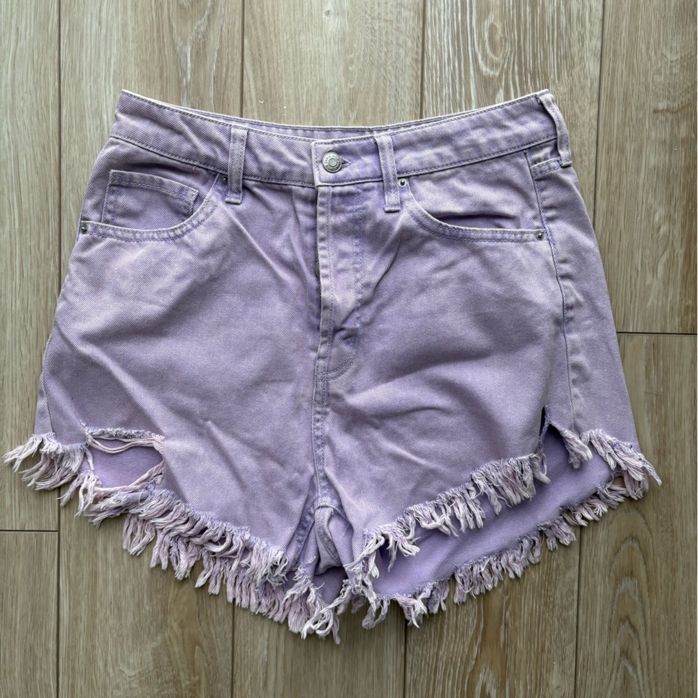 Wild Fable Lavender Frayed Hem Shorts
